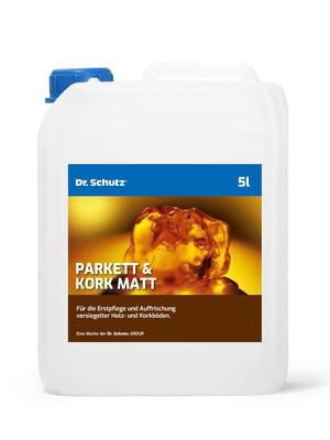 wDS2172000505 Dr Schutz Bodenpflege 5 Liter Pflege wasserfest versiegelter Holz- und Parkettfussbden Parkett matt Pflege