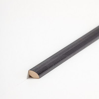 S�dbrock Sockelleisten Viertelstab Schwarz Massivholz...