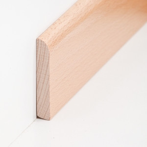 sbs5011601 Sdbrock Sockelleisten Massivholz Buche lackiert Massivholz Holz-Fussleiste, Oberkante abgerundet