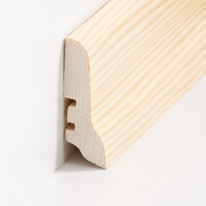 Sdbrock Sockelleisten Holzkern Kiefer lackiert Holz-Fussleiste, Holzkern mit Echtholz furniert sbs22603