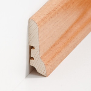 Sdbrock Sockelleisten Holzkern Buche gedmpft lackiert Holz-Fussleiste, Holzkern mit Echtholz furniert sbs22606