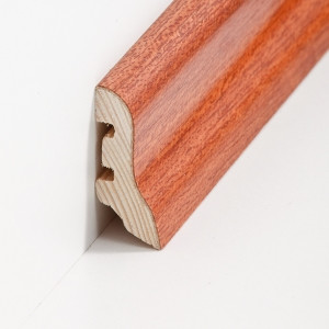 Sdbrock Sockelleisten Holzkern Merbau lackiert Holz-Fussleiste, Holzkern mit Echtholz furniert sbs224012
