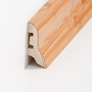 Sdbrock Sockelleisten Holzkern Bambus dunkel lackiert Holz-Fussleiste, Holzkern mit Echtholz furniert sbs224016