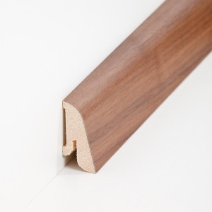 S�dbrock Sockelleisten Holzkern Nussbaum lackiert...