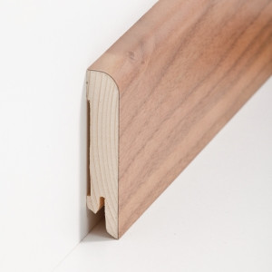 Sdbrock Sockelleisten Holzkern Nussbaum lackiert...