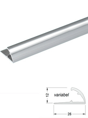 w1110240 ROLL Profile Alu silber + weitere Abschlussprofil 12mm