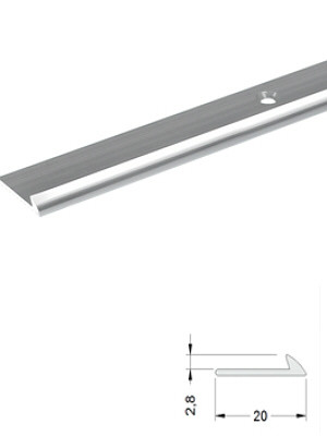 w1110352 ROLL Profile Alu silber Abschlussprofil 2,8mm