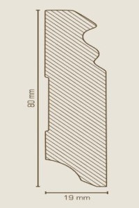 wsbs71908046 Südbrock Sockelleisten MDF Stahl natur...