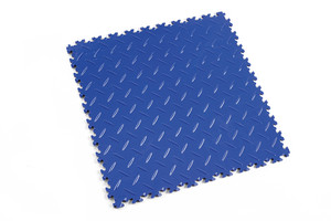 Profilor Industrie PVC Klick-Fliesen Blue Diamant/Riffelblech Bodenbelag fr Fitnessstudio/Werkstatt Lager und Garage