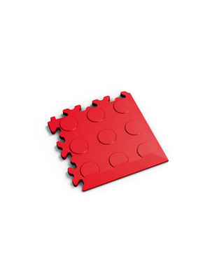 Profilor Ecke Rosso red Flitter/Noppe passend zu Profilor PVC Klick-Fliesen Industrie, Light, Eco