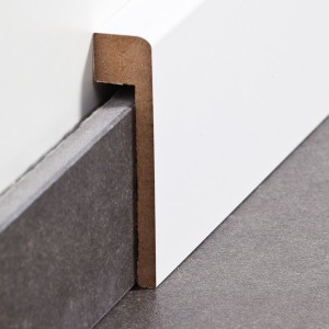 sbs720961385 Sdbrock Sockelleisten MDF Wei Abdeckleiste mit Fliesensockel, MDF-Kern mit Folie ummantelt