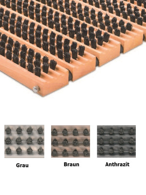 Bürstenmatte Brushline Holz Naturprodukt