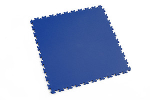 Profilor Industrie Ultra PVC Klick-Fliesen Blue Leder/glatt, Bodenbelag für Fitnessstudio/Werkstatt Lager und Garage