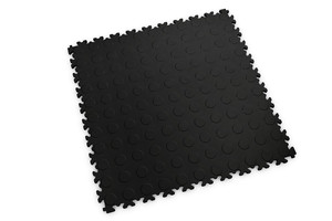 Profilor Industrie Ultra PVC Klick-Fliesen Black Flitter/Noppe Bodenbelag für Fitnessstudio/Werkstatt Lager und Garage