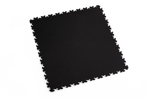 Profilor Industrie Ultra PVC Klick-Fliesen Black ECO glatt Bodenbelag für Fitnessstudio/Werkstatt Lager und Garage