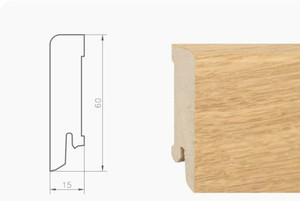 wKF60 Weitzer Sockelleiste Parkettleiste Funierummantelt...